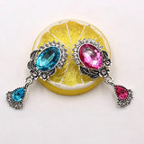 10pcs Oval Rhinestone Acrylic Pendant DIY Jewelry Decoration Accessories