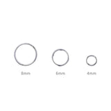 20pcs 925 Sterling Silver Closed Jump Rings For Keychains & Bracelet