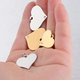 Stainless Steel Heart Charm Pendant Bracelet Accessories