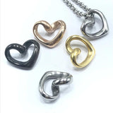 4pcs Stainless Steel Heart Pendant Charms DIY Jewelry Necklace Bracelets