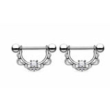 2PCS Stainless Steel Nipple Cartilage Earrings