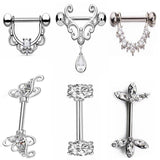 2PCS Stainless Steel Nipple Cartilage Earrings