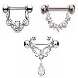 2PCS Stainless Steel Nipple Cartilage Earrings