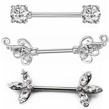 2PCS Stainless Steel Nipple Cartilage Earrings