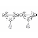 2PCS Stainless Steel Nipple Cartilage Earrings
