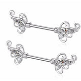 2PCS Stainless Steel Nipple Cartilage Earrings