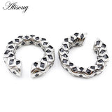 Stainless Steel Enamel Round Ear Weight Expander Stretcher Plugs Gauges