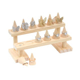 Wood Jewelry Display Stand Holder for Rings Necklaces Bangles