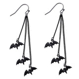 Funny Halloween Bat Earrings Insect Bat Drop Earrings Punk Personality Jewelry