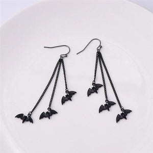 Funny Halloween Bat Earrings Insect Bat Drop Earrings Punk Personality Jewelry