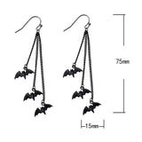 Funny Halloween Bat Earrings Insect Bat Drop Earrings Punk Personality Jewelry