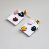 Polymer Clay Pumpkin Earrings for Women