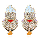 Rhinestone Characters Earrings for Halloween Party