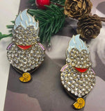 Rhinestone Characters Earrings for Halloween Party