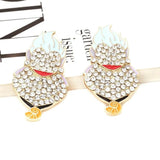 Rhinestone Characters Earrings for Halloween Party