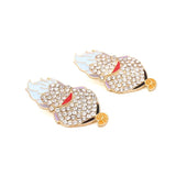 Rhinestone Characters Earrings for Halloween Party