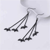 Bat Long Chain Tassel Earrings Gothic Halloween Jewelry Party Gift