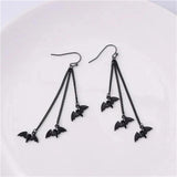 Bat Long Chain Tassel Earrings Gothic Halloween Jewelry Party Gift