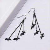 Bat Long Chain Tassel Earrings Gothic Halloween Jewelry Party Gift