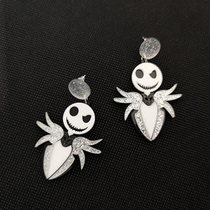 Halloween Parody Christmas Drop Earrings - Acrylic Jewelry Accessories