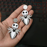 Halloween Parody Christmas Drop Earrings - Acrylic Jewelry Accessories