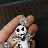Halloween Parody Christmas Drop Earrings - Acrylic Jewelry Accessories