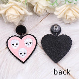 Heart Skull Halloween Acrylic Earrings Women Jewelry