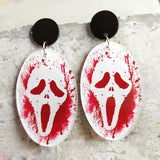 Bloody Skull Moth Halloween Earrings Horror Cosplay Drop Earrings