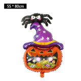 Halloween Decor Balloons Bat Pumpkin Ghost Skeleton Cat Spider