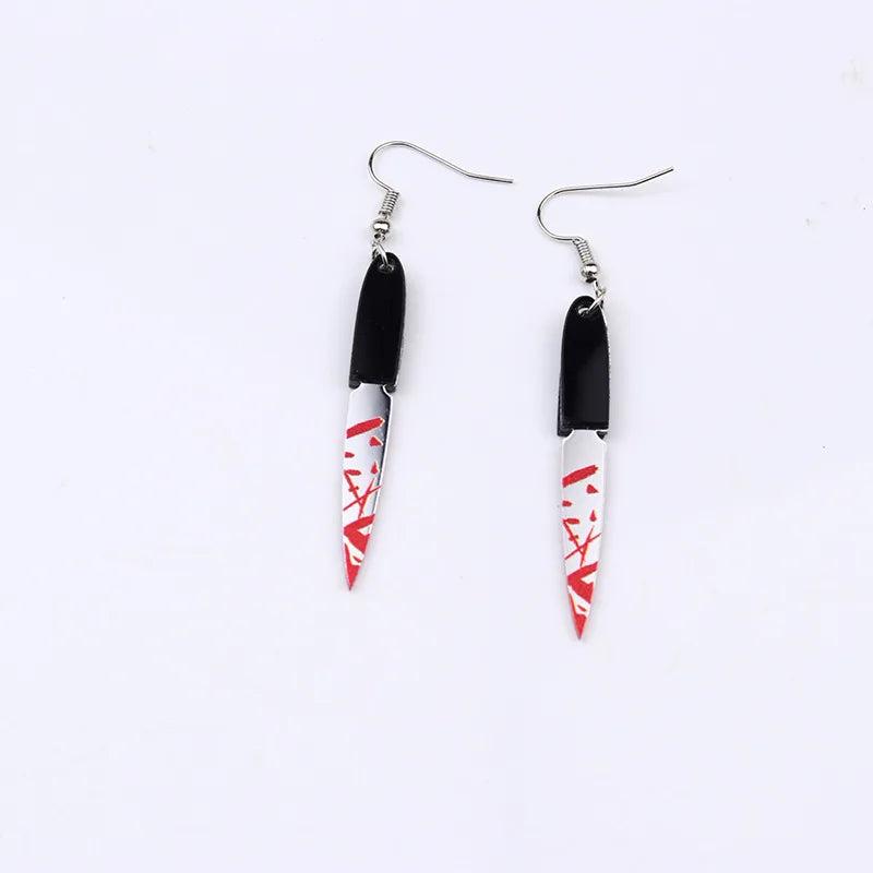 Bloody Halloween Charm Earrings - Spooky Dangle Jewelry