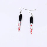 Bloody Halloween Charm Earrings - Spooky Dangle Jewelry