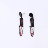 Bloody Halloween Charm Earrings - Spooky Dangle Jewelry