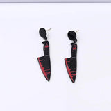 Bloody Halloween Charm Earrings - Spooky Dangle Jewelry