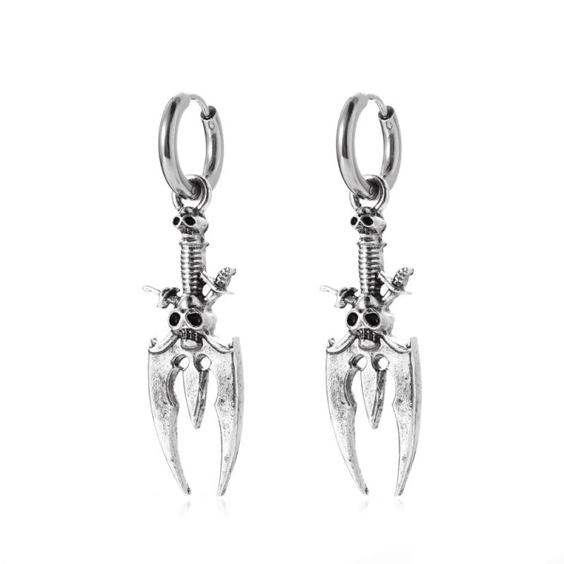 Gothic Skull Earrings Punk Couple Halloween Jewelry