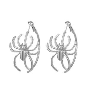 Big Spider Hoop Earrings for Women Halloween Jewelry