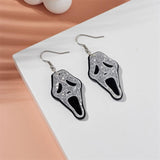 Spooky Skull Ghost Head Earrings Exaggerated Halloween Ear Jewelry