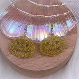 Exaggerate Long Bat Pumpkin Spider Shape Acrylic Women Earrings