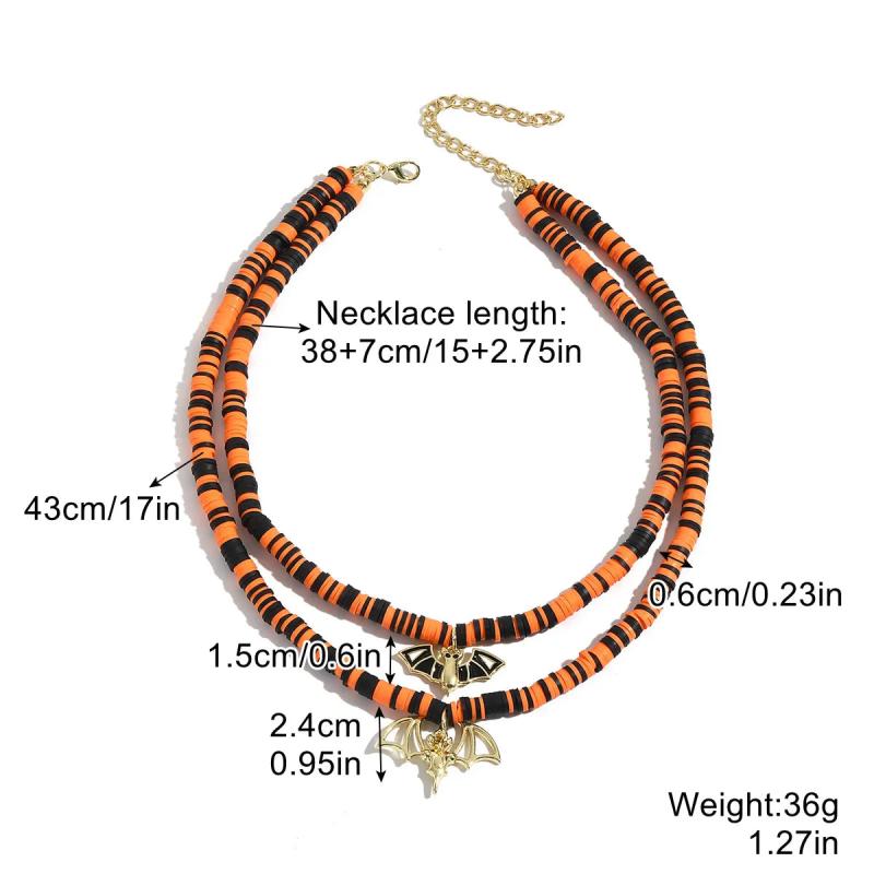 Halloween Pumpkin Drop Necklace Gothic Charm Pendant Women Jewelry