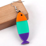 Funny Fish Acrylic Women's Halloween Earrings