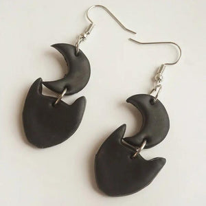 Halloween Polymer Clay Earrings Ghost Bat Pumpkin Moon Jewelry
