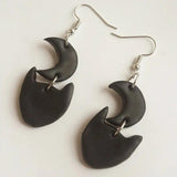Halloween Polymer Clay Earrings Ghost Bat Pumpkin Moon Jewelry