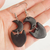 Halloween Polymer Clay Earrings Ghost Bat Pumpkin Moon Jewelry
