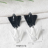 Spooky Ghost Metal Stud Earrings for Halloween Party