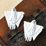 Spooky Ghost Metal Stud Earrings for Halloween Party