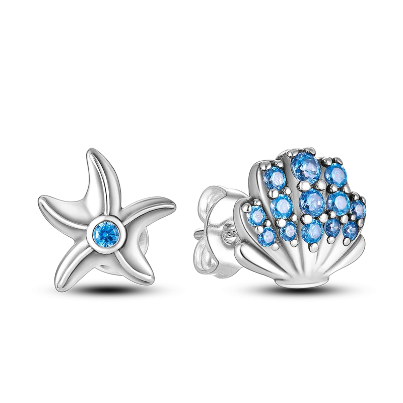 925 Silver Vintage Butterfly Earrings Star Moon Tassel Studs Halloween Jewelry