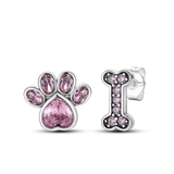 925 Silver Vintage Butterfly Earrings Star Moon Tassel Studs Halloween Jewelry