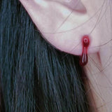 Blood Drop Earrings Gothic Halloween Gothic Cosplay Resin Jewelry