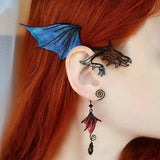 Gothic Elf Ear Cuff Halloween Cosplay Dragon Butterfly Elf Ear Clip