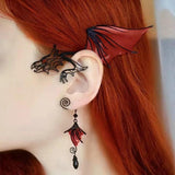 Gothic Elf Ear Cuff Halloween Cosplay Dragon Butterfly Elf Ear Clip