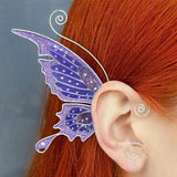 Gothic Elf Ear Cuff Halloween Cosplay Dragon Butterfly Elf Ear Clip